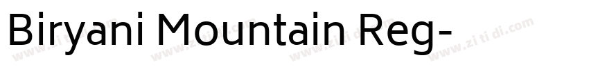 Biryani Mountain Reg字体转换